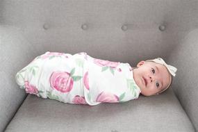 img 2 attached to 🌸 Graceful Floral: Copper Pearl's Large Premium Knit Baby Swaddle Receiving Blanket