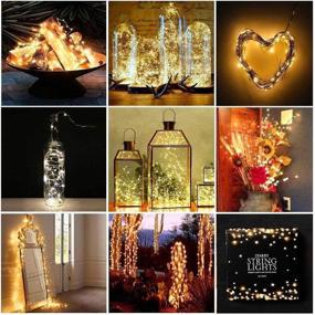 img 2 attached to 🎄 2pcs Christmas Tree Lights Bundle String Lights with Remote Control, 220LED 10 Strands Vine Waterfall Hanging Twinkle Fairy Lights, Waterproof Copper Wire Battery Operated USB String Lights for Wedding Decoration