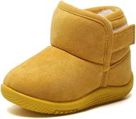 👶 warm fleece baby snow boots | anti-slip kids winter shoes for first walkers | unisex toddler footwear logo