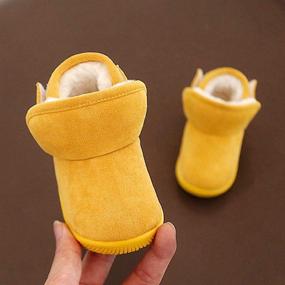 img 2 attached to 👶 Warm Fleece Baby Snow Boots | Anti-Slip Kids Winter Shoes for First Walkers | Unisex Toddler Footwear