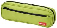 🖋️ lihit lab pen case a7552-6: stylish yellow green organizer, 9.4 x 1.8 x 3 inches logo