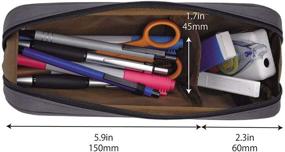 img 3 attached to 🖋️ LIHIT LAB Pen Case A7552-6: Stylish Yellow Green Organizer, 9.4 x 1.8 x 3 inches