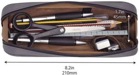 img 2 attached to 🖋️ LIHIT LAB Pen Case A7552-6: Stylish Yellow Green Organizer, 9.4 x 1.8 x 3 inches