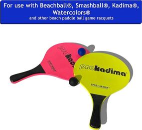 img 1 attached to 🏖️ Set of 6 Replacement Paddle Ball Beach Balls in High Visibility Colors for Beachball, Smashball, Kadima, Watercolors and Other Beach Paddle Ball and Beach Tennis Games