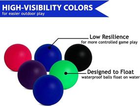 img 3 attached to 🏖️ Set of 6 Replacement Paddle Ball Beach Balls in High Visibility Colors for Beachball, Smashball, Kadima, Watercolors and Other Beach Paddle Ball and Beach Tennis Games