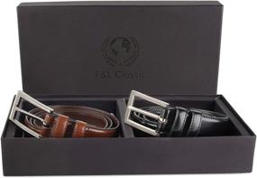 img 2 attached to 👔 Timeless Tan Genuine Leather Men's Belt - Fashionable and Functional Accessories