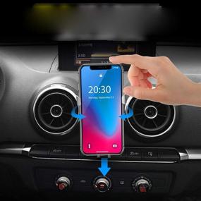 img 3 attached to 📱 LICHIFIT 360° Rotation Gravity Car Air Vent Mount Mobile Phone Holder GPS Cradle Bracket for Audi A3 S3 - Improved SEO