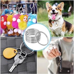 img 3 attached to Paxcoo 25mm Split Key Rings Bulk: Versatile keychain and crafts solution with 200Pcs