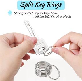 img 1 attached to Paxcoo 25mm Split Key Rings Bulk: Versatile keychain and crafts solution with 200Pcs