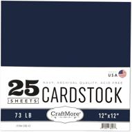 🔹 craftmore 12x12 cardstock in navy blue - pack of 25 sheets logo