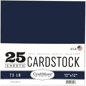 img 1 attached to 🔹 CraftMore 12x12 Cardstock in Navy Blue - Pack of 25 Sheets