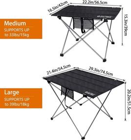 img 3 attached to 🏕️ G4Free Ultralight Folding Camping Table with Carrying Bag: Ideal for Outdoor Camping, Hiking, and Picnics