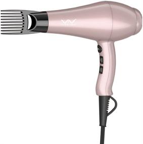 img 1 attached to 💕 VAV Professional Ionic Hair Dryer, 1875W Far Infrared Blow Dryer, Lightweight Salon Hair Dryers for Girls & Women with Diffuser & Concentrator & Comb - Pink Gift
