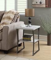 🪑 convenience concepts x-calibur end table: stylish faux birch with slate gray frame for ultimate convenience логотип