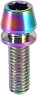 🚲 high-quality 6pcs titanium bolts m5x16 bicycle stem bolt screws: ideal for mtb and road bikes logo