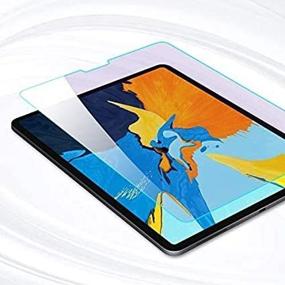 img 3 attached to 🔒 PERFECTSIGHT iPad Pro 12.9 Inch Screen Protector (2021/2020/2018 Model) - Anti Blue Light Filter, Anti Fingerprint, Tempered Glass [1 Pack]