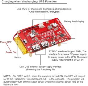 img 3 attached to MakerFocus Raspberry Pi 4 Battery Pack UPS, RPI Pack V3 Expansion Board Power Supply Type-C for Raspberry Pi 4B 3B+, 3B 2B+ with USB Battery Pack Raspberry Pi Support