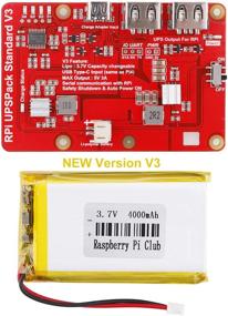 img 4 attached to Батарейный модуль UPS MakerFocus Raspberry Pi 4, пакет RPI V3 Expansion Board с поддержкой питания Type-C для Raspberry Pi 4B 3B+, 3B 2B+ с поддержкой питания от USB-батареи для Raspberry Pi