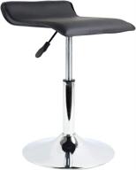 🪑 furwoo square pu leather adjustable stool - office, counter & shop stool chair, swivel work stool for spa, salon & manicure (black) logo