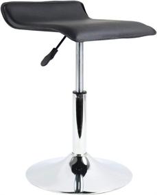 img 4 attached to 🪑 FURWOO Square PU Leather Adjustable Stool - Office, Counter & Shop Stool Chair, Swivel Work Stool for SPA, Salon & Manicure (Black)