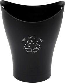 img 2 attached to Umbra Garbino Recycling Bin for the Office - Stylish and Convenient Small Recycling Bin with Handles and Clear Markings in Black/White