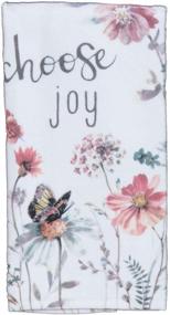 img 2 attached to 🌟 Kay Dee Designs Terry Hand Towels Set (2 pc) - White, with Uplifting Messages: Choose Joy and Live Simply