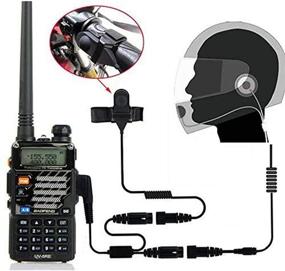 img 3 attached to BAOFENG Helmet Kit 2 PIN Full Face Motorcycle Headset: Enhanced Communication 🎧 Gear for BaoFeng, Ken Wood, WOU Xun, Pu Xing, Lin ton Two Way Radios