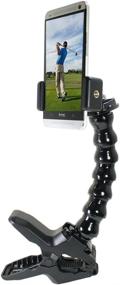 img 3 attached to Golf Swing Recording System with Jaws Clamp & Gooseneck Mount for Smartphone - Compatible with iPhones, Samsung Galaxy, HTC, and any Phone (Jaws Clamp)