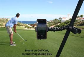 img 2 attached to Golf Swing Recording System with Jaws Clamp & Gooseneck Mount for Smartphone - Compatible with iPhones, Samsung Galaxy, HTC, and any Phone (Jaws Clamp)