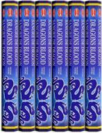 🐉 hem zen aromatherapy dragon's blood blue incense sticks: 120 sticks bulk pack, 6 boxes of 20 логотип