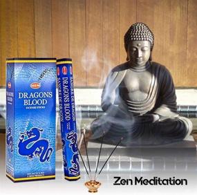 img 3 attached to 🐉 HEM Zen Aromatherapy Dragon's Blood Blue Incense Sticks: 120 Sticks Bulk Pack, 6 Boxes of 20