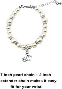 img 3 attached to 🐾 Animal Lover's Imitation Pearl Bracelet: Beautiful Friendship Jewelry Gift with Animal Charms