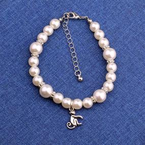 img 1 attached to 🐾 Animal Lover's Imitation Pearl Bracelet: Beautiful Friendship Jewelry Gift with Animal Charms