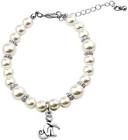 img 4 attached to 🐾 Animal Lover's Imitation Pearl Bracelet: Beautiful Friendship Jewelry Gift with Animal Charms