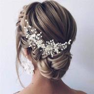 💍 silver floral wedding hair vine – elegant pearl headband with crystal accents, perfect bridal hair accessory for women and girls logo