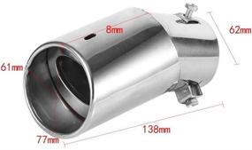 img 3 attached to Qiilu Tailpipe Stainless Diameter 38Mm 53Mm