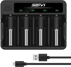 img 4 attached to 🔋 SEIVI Universal Battery Charger: Efficient Rechargeable Battery Charger with LED Indicator and Overcharge Prevention