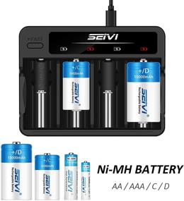 img 3 attached to 🔋 SEIVI Universal Battery Charger: Efficient Rechargeable Battery Charger with LED Indicator and Overcharge Prevention