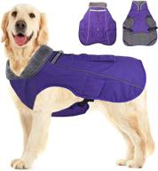 reflective waterproof dog vest winter coat - cold weather jacket for small, medium, and large dogs - easy on/off - l-3xl sizes - warm dog apparel and sweaters logo