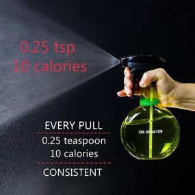 img 3 attached to NGECORS Oil Sprayer for Cooking- Convenient 12 oz/350 ml Bottle for Healthy Cooking with Canola Oil Spritzer - Ideal for Salad Making, Baking, Frying, BBQ, and Air Fryer