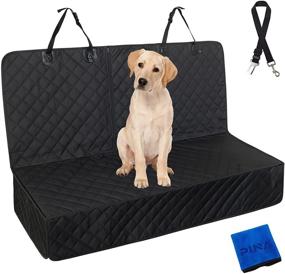 img 4 attached to 🐶 PINA Bench Dog Car Seat Cover for Back Seat: Waterproof, Nonslip, & Scratchproof - Including Seat Belts & Slots for Cars & SUVs