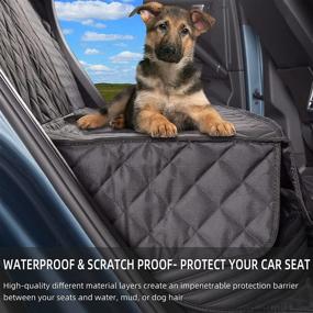 img 3 attached to 🐶 PINA Bench Dog Car Seat Cover for Back Seat: Waterproof, Nonslip, & Scratchproof - Including Seat Belts & Slots for Cars & SUVs