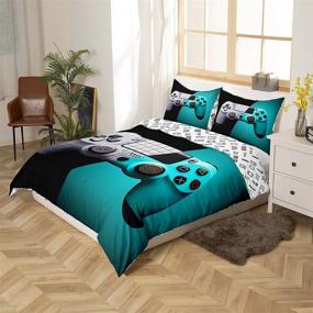 img 2 attached to Comforter Playstation Reversible Geometric Pillowcases
