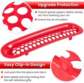 img 2 attached to E-Cowlboy 7PCS Front Grill Mesh Inserts Clip-In Grille Guard For 2007-2017 Jeep Wrangler JK JKU Sport Freedom Rubicon Sahara Unlimited (Glossy Red)