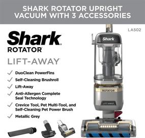 img 3 attached to Shark LA502 Rotator Lift-Away ADV DuoClean PowerFins Upright Vacuum Cleaner with Self-Cleaning Brushroll, Pet Hair Pickup, HEPA Filter, and Large Dust Cup Capacity - Silver