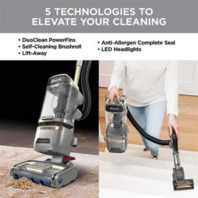 img 2 attached to Shark LA502 Rotator Lift-Away ADV DuoClean PowerFins Upright Vacuum Cleaner with Self-Cleaning Brushroll, Pet Hair Pickup, HEPA Filter, and Large Dust Cup Capacity - Silver