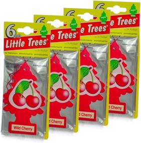 img 1 attached to 🌲 LITTLE TREES - 24 Pack of Wild Cherry Hanging Car Air Fresheners
