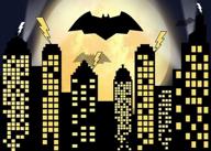 vibrant super cityscape photography backdrops for boy's birthday party: qian super city theme city skyline bat photo booth decoration supplies background studio prop vinyl logo