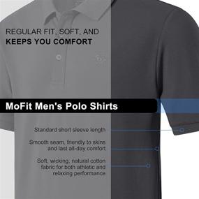 img 3 attached to 👕 MoFiz Casual Collared T-Shirt: Stylish Athletic Men's Clothing for Shirts