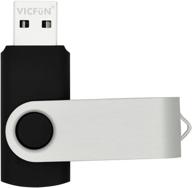 10-пакет флеш-накопителей vicfun 2gb usb, usb 2.0, раздвижные в чёрном цвете. логотип